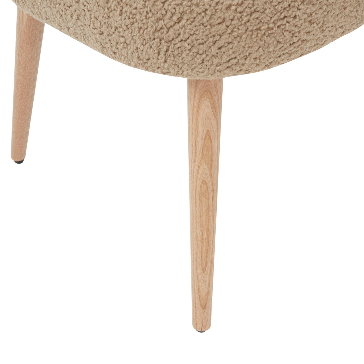 Safavieh Couture Brandietta Faux Shearling Dining Chair - Light Brown / Walnut