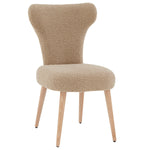 Safavieh Couture Brandietta Faux Shearling Dining Chair - Light Brown / Walnut