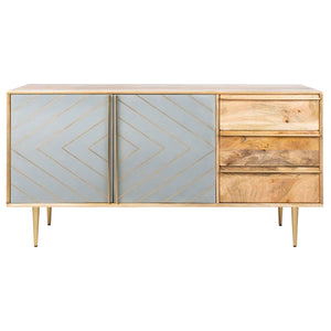 Safavieh Couture Titan Gold Inlayed Cement Sideboard, SFV5702