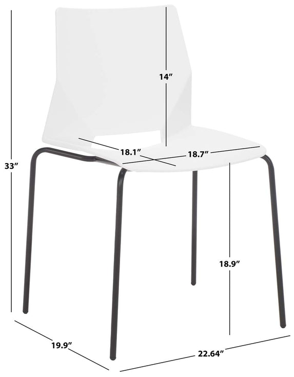 Safavieh Couture Nellie Dining Chairs (Set of 2) - White / Black
