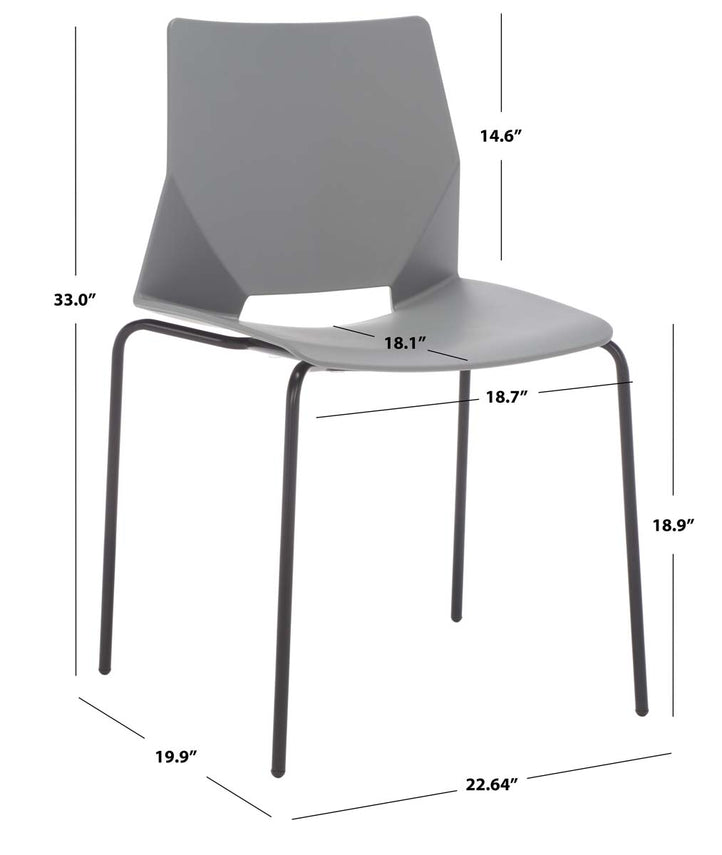 Safavieh Couture Nellie Dining Chairs (Set of 2) - Grey / Black