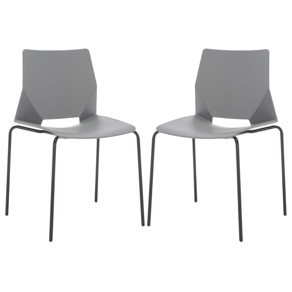 Safavieh Couture Nellie Dining Chairs (Set of 2) - Grey / Black