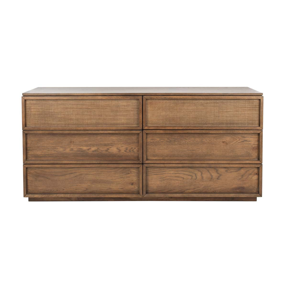 Safavieh Couture Zeus 6 Drawer Wood Dresser - Medium Oak