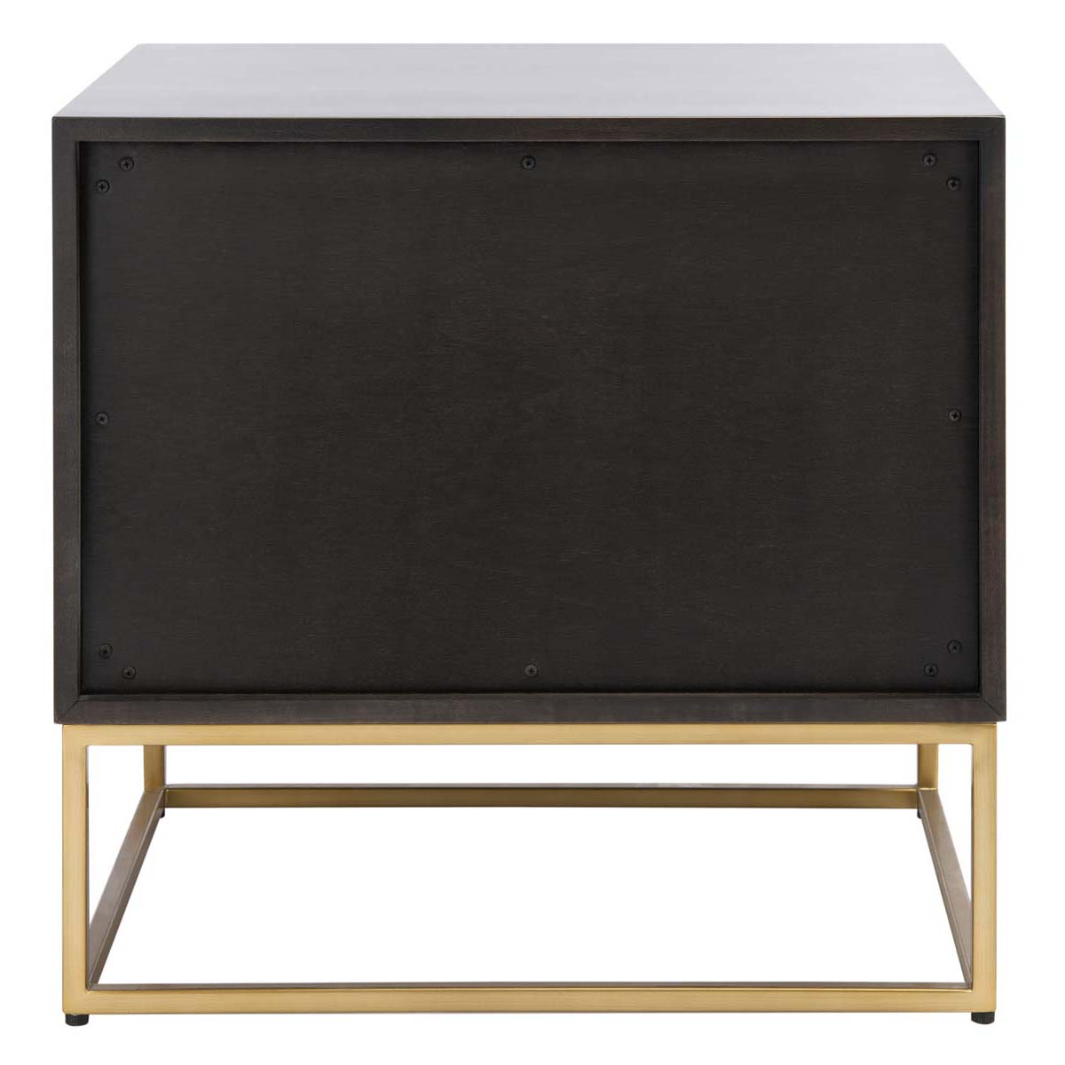 Safavieh Couture Adelyn 2 Drawer Nightstand - Charcoal / Gold