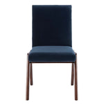 Safavieh Couture Forrest Dining Chair - Navy / Dark Walnut