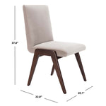 Safavieh Couture Forrest Dining Chair - Light Gray / Dark Walnut