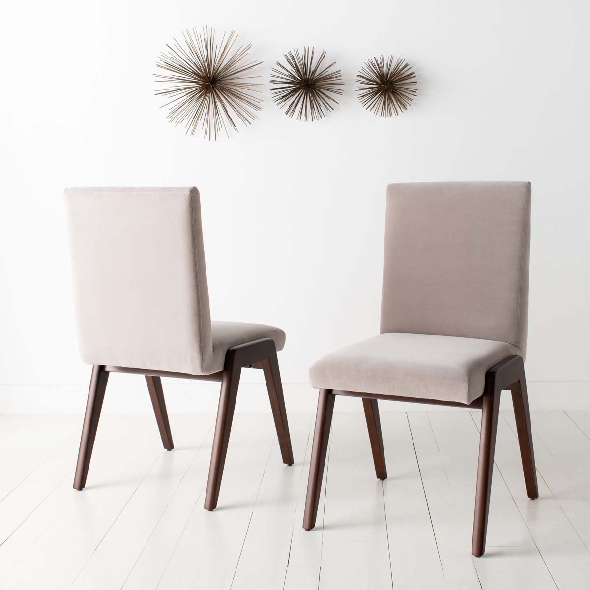 Safavieh Couture Forrest Dining Chair - Light Gray / Dark Walnut