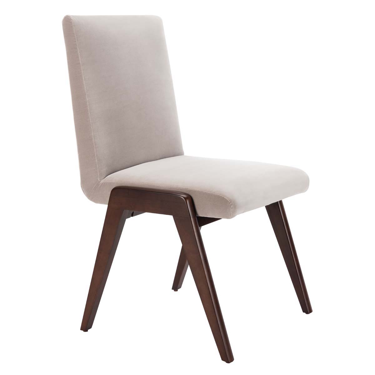 Safavieh Couture Forrest Dining Chair - Light Gray / Dark Walnut