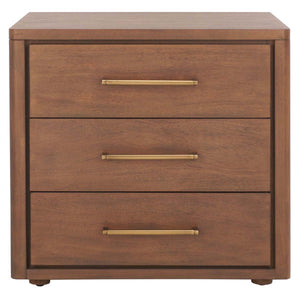 Safavieh Couture Rosey 3 Drawer Wood Nightstand, SFV7701