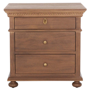 Safavieh Couture Allisyn 3 Drawer Wood Nightstand, SFV7706