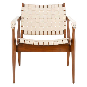 Safavieh Couture Dilan Leather Safari Chair, SFV9005