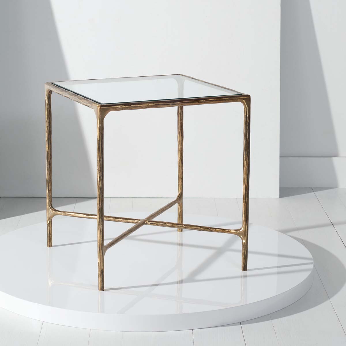 Safavieh Couture Jessa Metal Square End Table - Brass