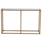 Safavieh Couture Brynna Marble Console Table - White / Bronze