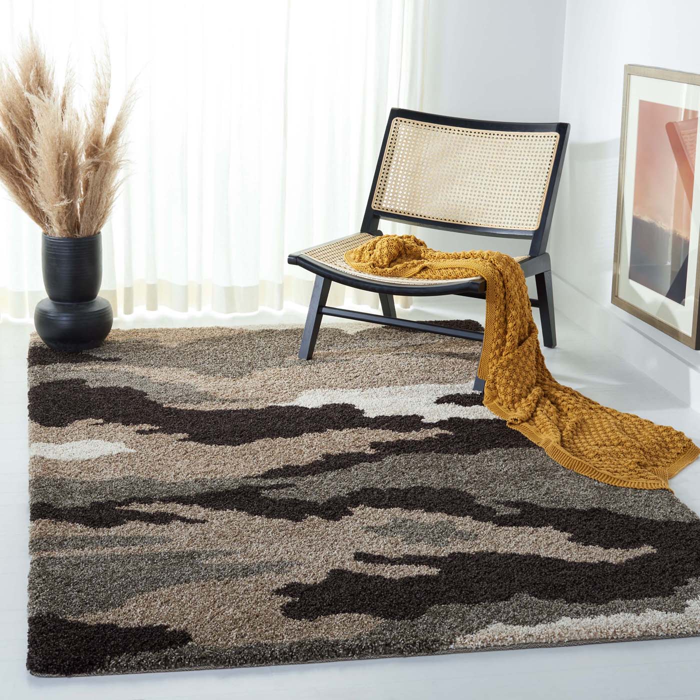 Safavieh Shag 453 Rug, SG453 - Beige / Multi