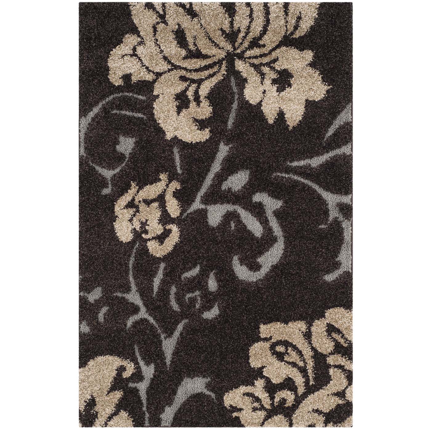 Safavieh Shag 58- Rug, SG458- - Dark Brown / Smoke
