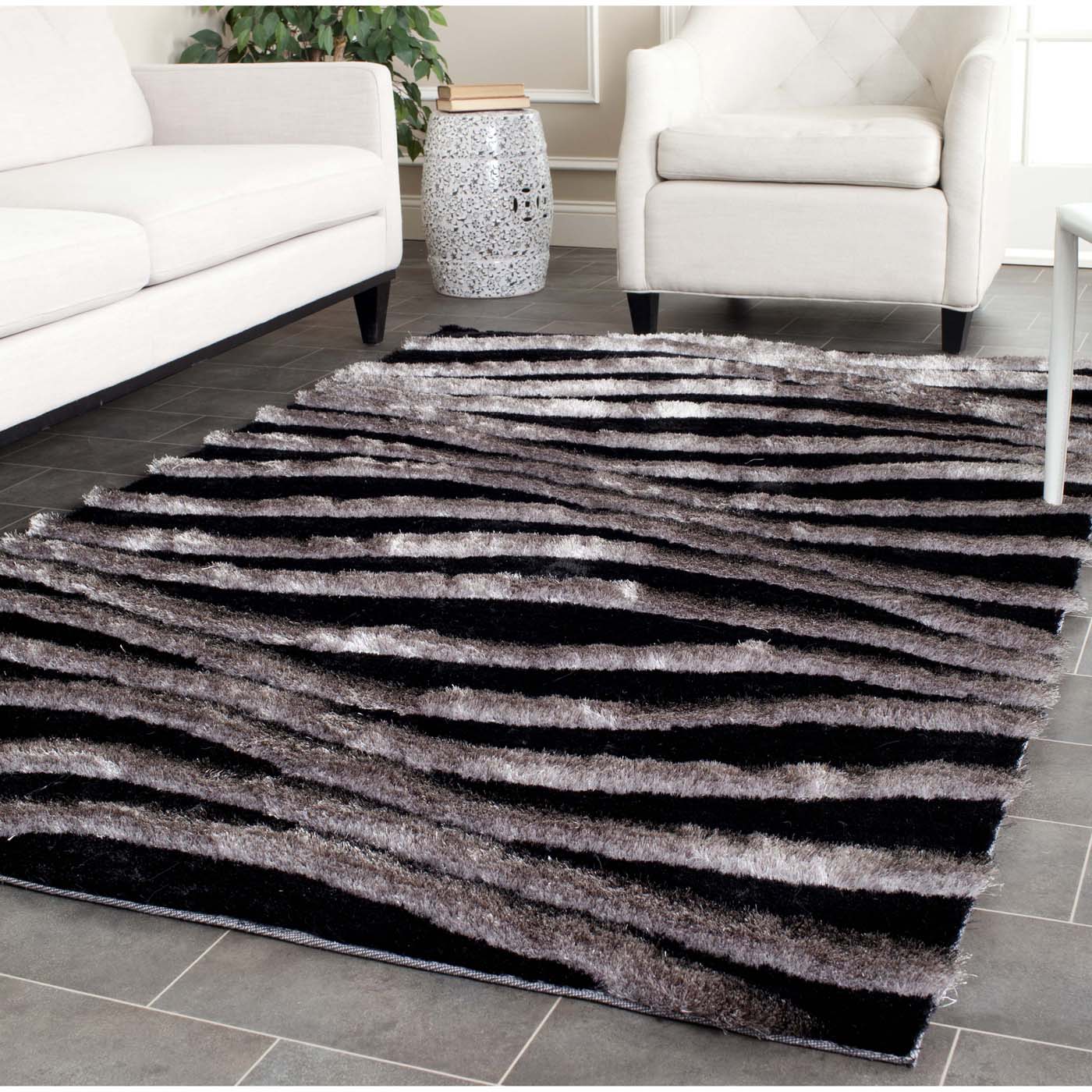 Safavieh Shag 51 Rug, SG551 - Black / Grey