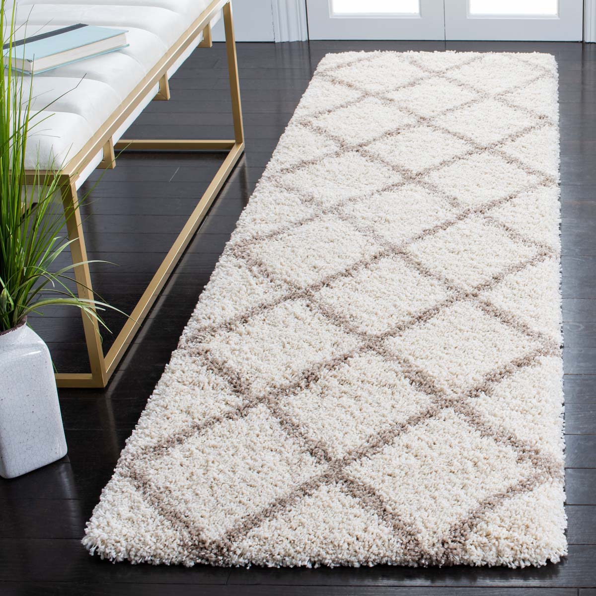 Safavieh Hudson Shag 222 Rug, SGH222 - Ivory / Beige