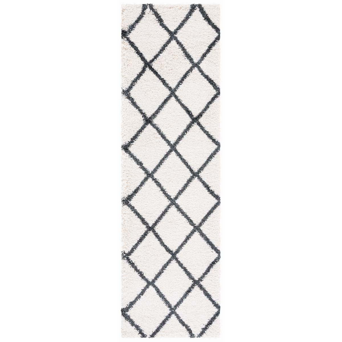Safavieh Hudson Shag 222 Rug, SGH222 - Ivory / Dark Grey
