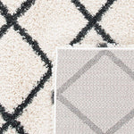 Safavieh Hudson Shag 222 Rug, SGH222 - Ivory / Dark Grey