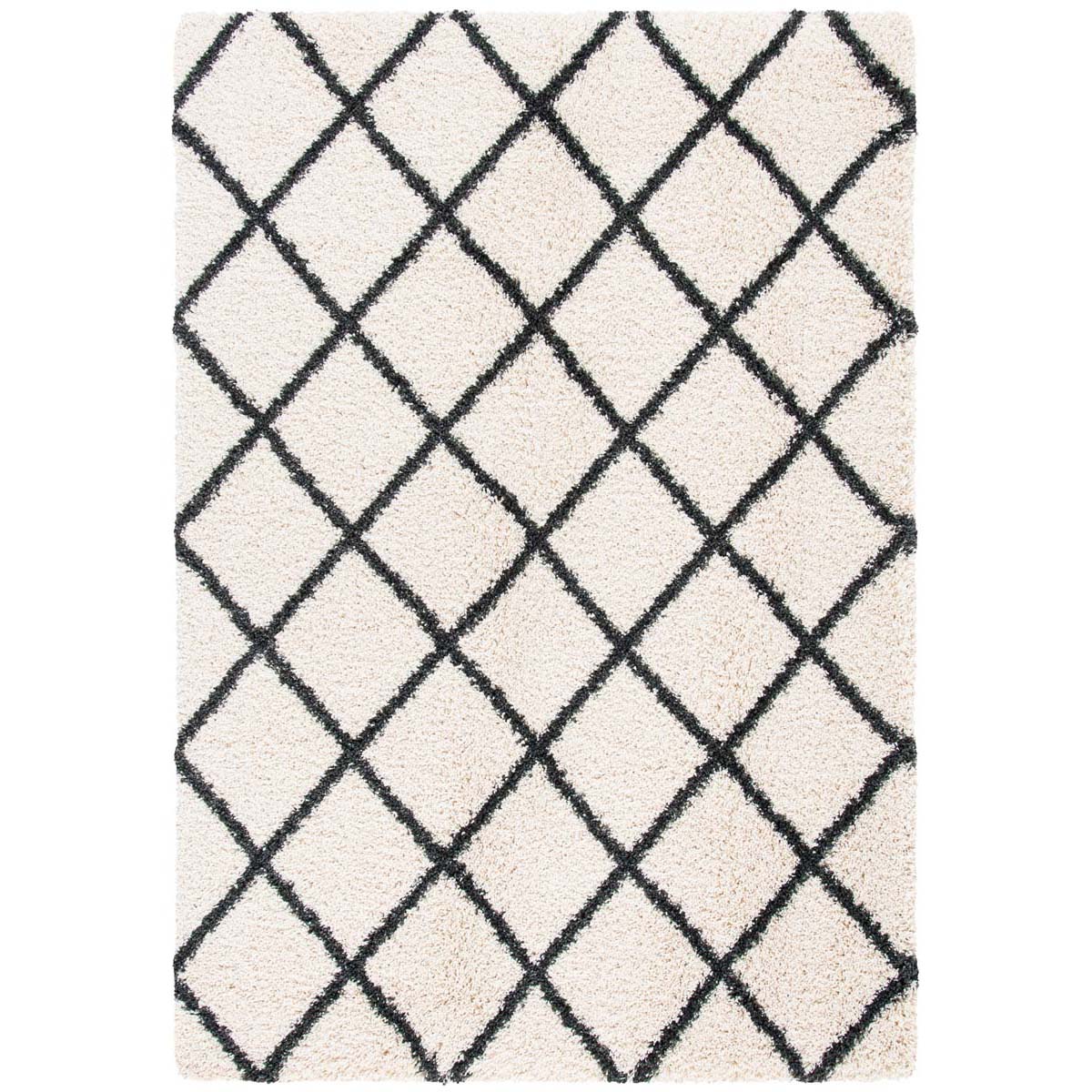 Safavieh Hudson Shag 222 Rug, SGH222 - Ivory / Dark Grey