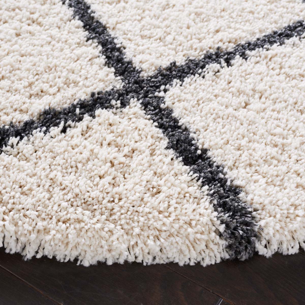 Safavieh Hudson Shag 222 Rug, SGH222 - Ivory / Dark Grey