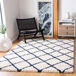 Safavieh Hudson Shag 222 Rug, SGH222 - Ivory / Navy