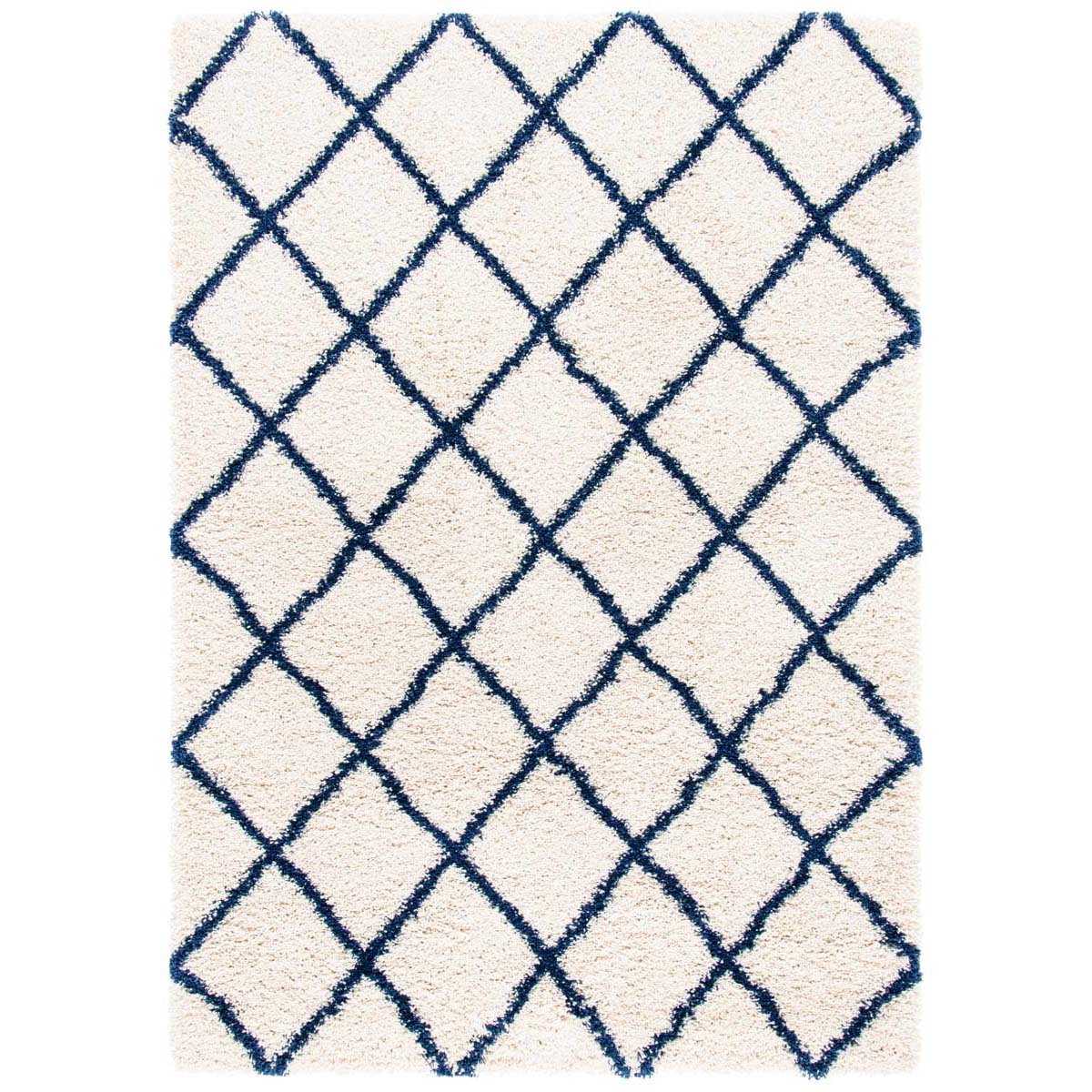 Safavieh Hudson Shag 222 Rug, SGH222 - Ivory / Navy