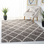 Safavieh Hudson Shag 222 Rug, SGH222 - Grey / Ivory