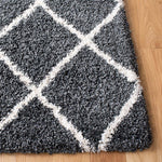 Safavieh Hudson Shag 222 Rug, SGH222 - Dark Grey / Ivory