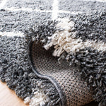 Safavieh Hudson Shag 222 Rug, SGH222 - Dark Grey / Ivory