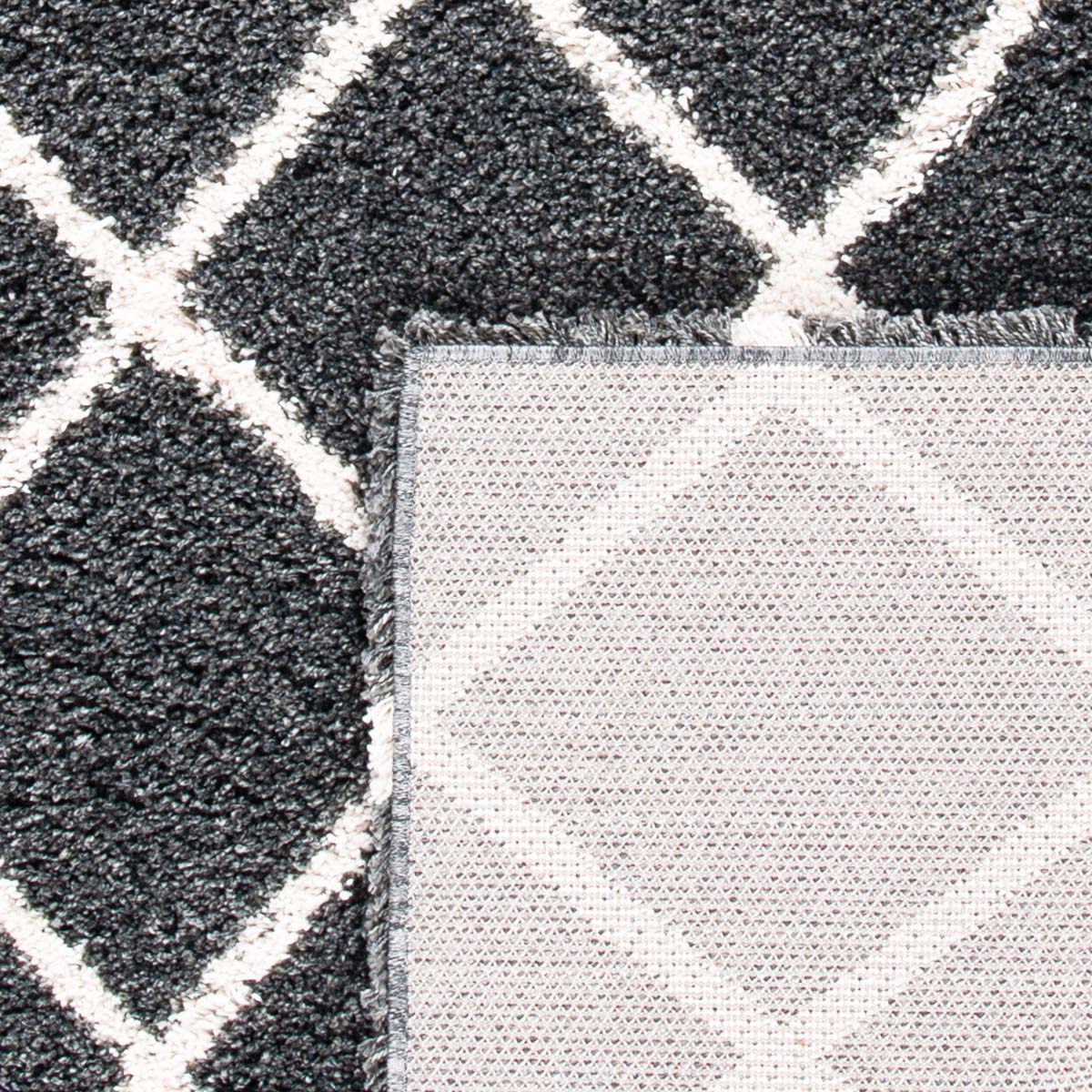 Safavieh Hudson Shag 222 Rug, SGH222 - Dark Grey / Ivory