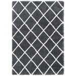Safavieh Hudson Shag 222 Rug, SGH222 - Dark Grey / Ivory