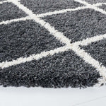 Safavieh Hudson Shag 222 Rug, SGH222 - Dark Grey / Ivory