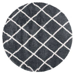 Safavieh Hudson Shag 222 Rug, SGH222 - Dark Grey / Ivory