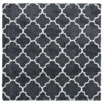 Safavieh Hudson Shag 222 Rug, SGH222 - Dark Grey / Ivory