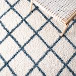 Safavieh Hudson Shag 222 Rug, SGH222 - Ivory / Slate Blue