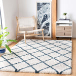 Safavieh Hudson Shag 222 Rug, SGH222 - Ivory / Slate Blue