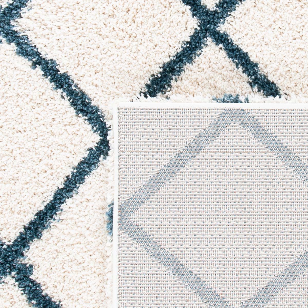 Safavieh Hudson Shag 222 Rug, SGH222 - Ivory / Slate Blue