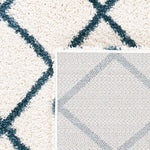 Safavieh Hudson Shag 222 Rug, SGH222 - Ivory / Slate Blue