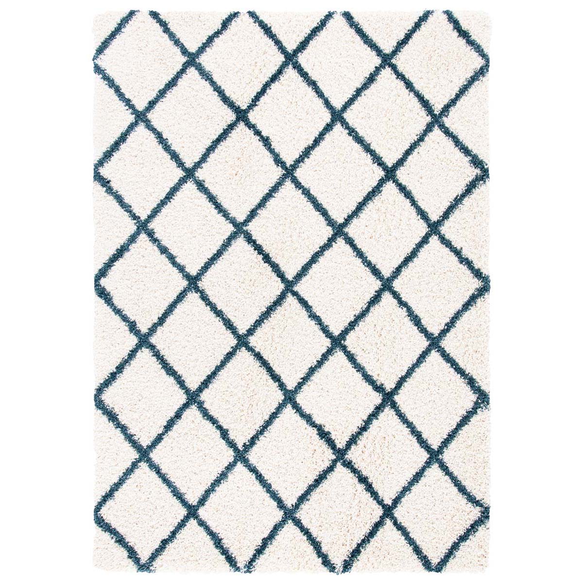 Safavieh Hudson Shag 222 Rug, SGH222 - Ivory / Slate Blue