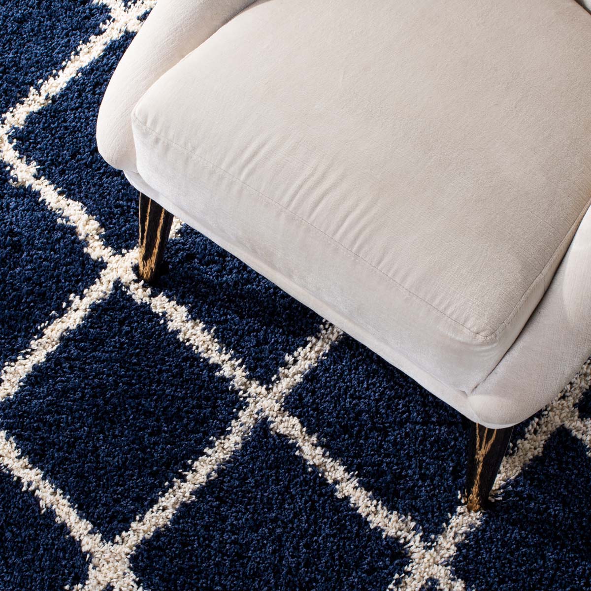 Safavieh Hudson Shag 222 Rug, SGH222 - Navy / Ivory