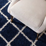 Safavieh Hudson Shag 222 Rug, SGH222 - Navy / Ivory