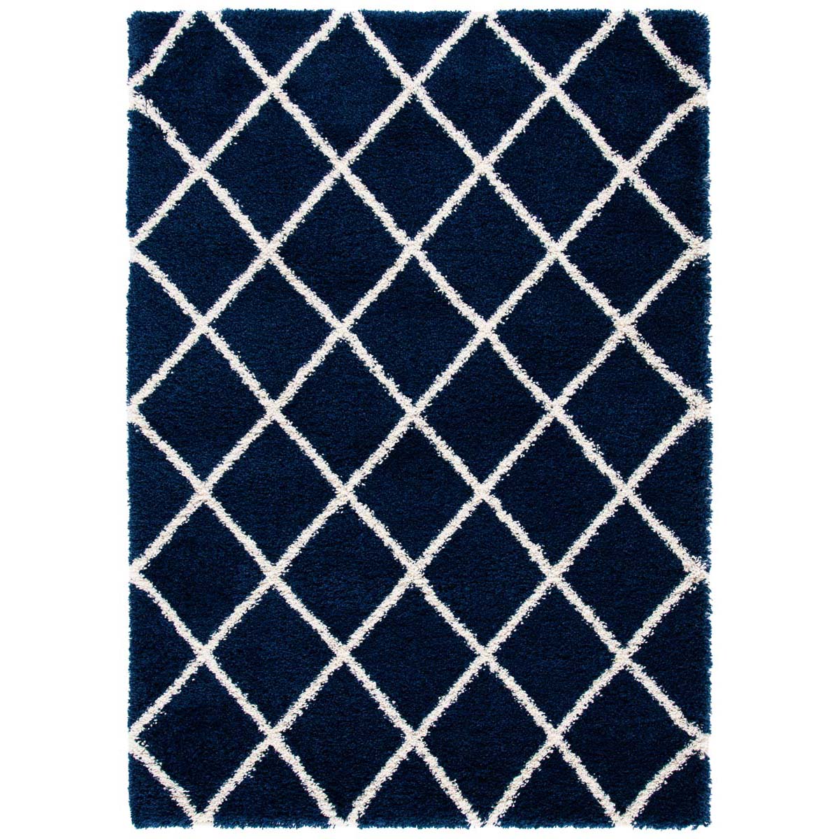 Safavieh Hudson Shag 222 Rug, SGH222 - Navy / Ivory