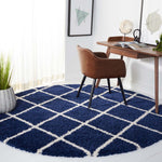 Safavieh Hudson Shag 222 Rug, SGH222 - Navy / Ivory