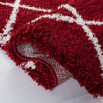 Safavieh Hudson Shag 222 Rug, SGH222 - Red / Ivory