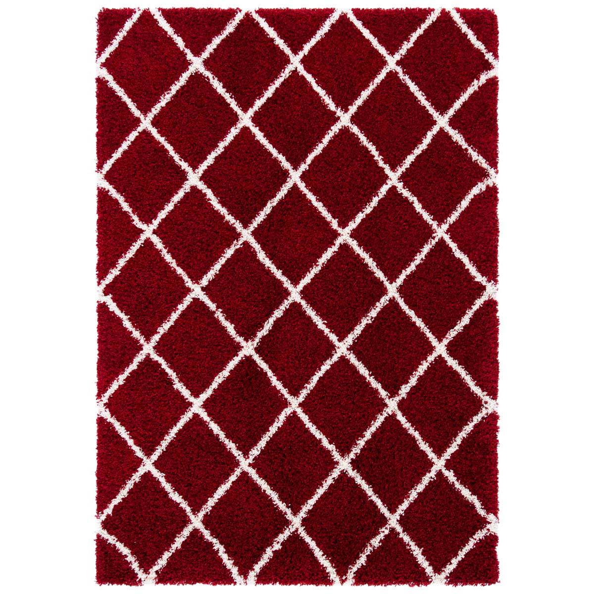 Safavieh Hudson Shag 222 Rug, SGH222 - Red / Ivory