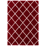 Safavieh Hudson Shag 222 Rug, SGH222 - Red / Ivory
