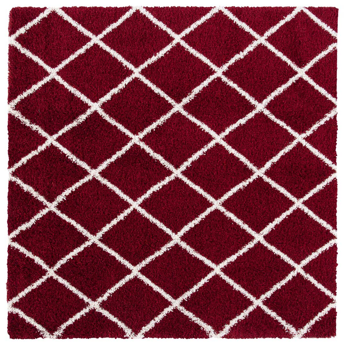 Safavieh Hudson Shag 222 Rug, SGH222 - Red / Ivory