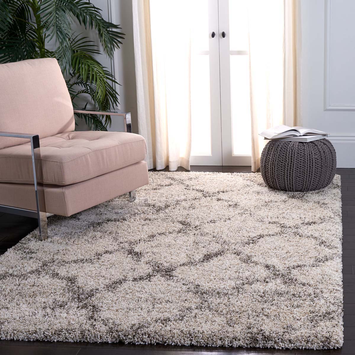 Safavieh Hudson Shag 269 Rug, SGH269 - Ivory / Grey