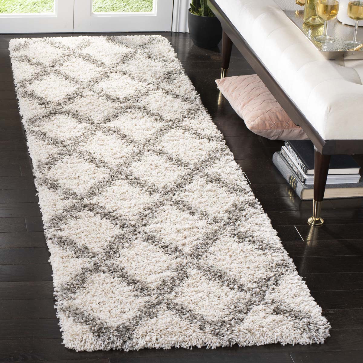 Safavieh Hudson Shag 333 Rug, SGH333 - Ivory / Grey